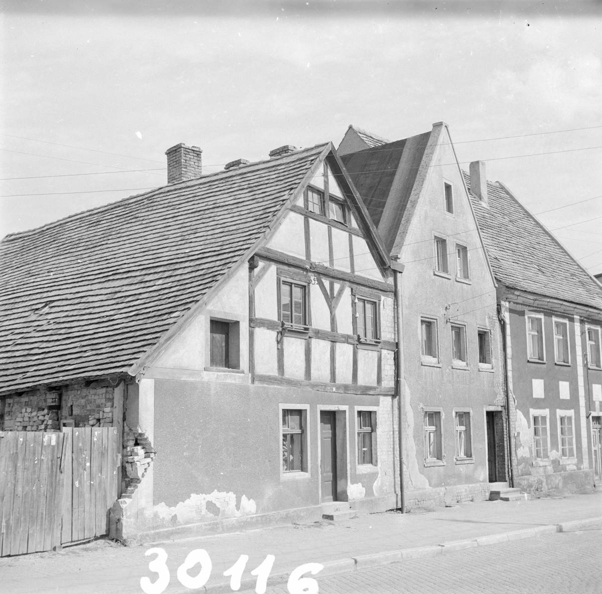 kamienice - elewacja frontowa ryglowa, skan 1