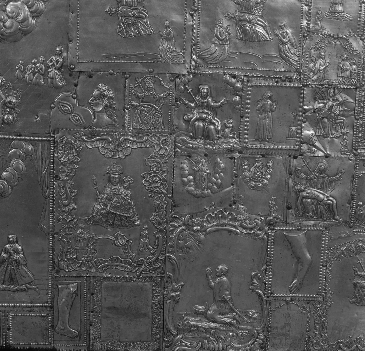 kościół pw. Wniebowzięcia Najświętszej Maryi Panny - wnętrze - Kaplica Maryjna - vota, skan 1