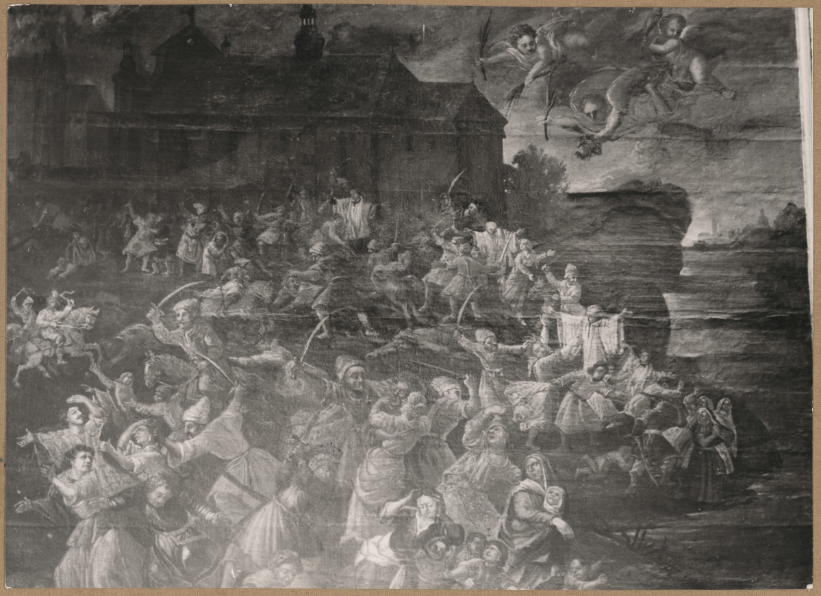 Katedra - wnętrze, obraz "Męczennicy" - fragment, skan 1