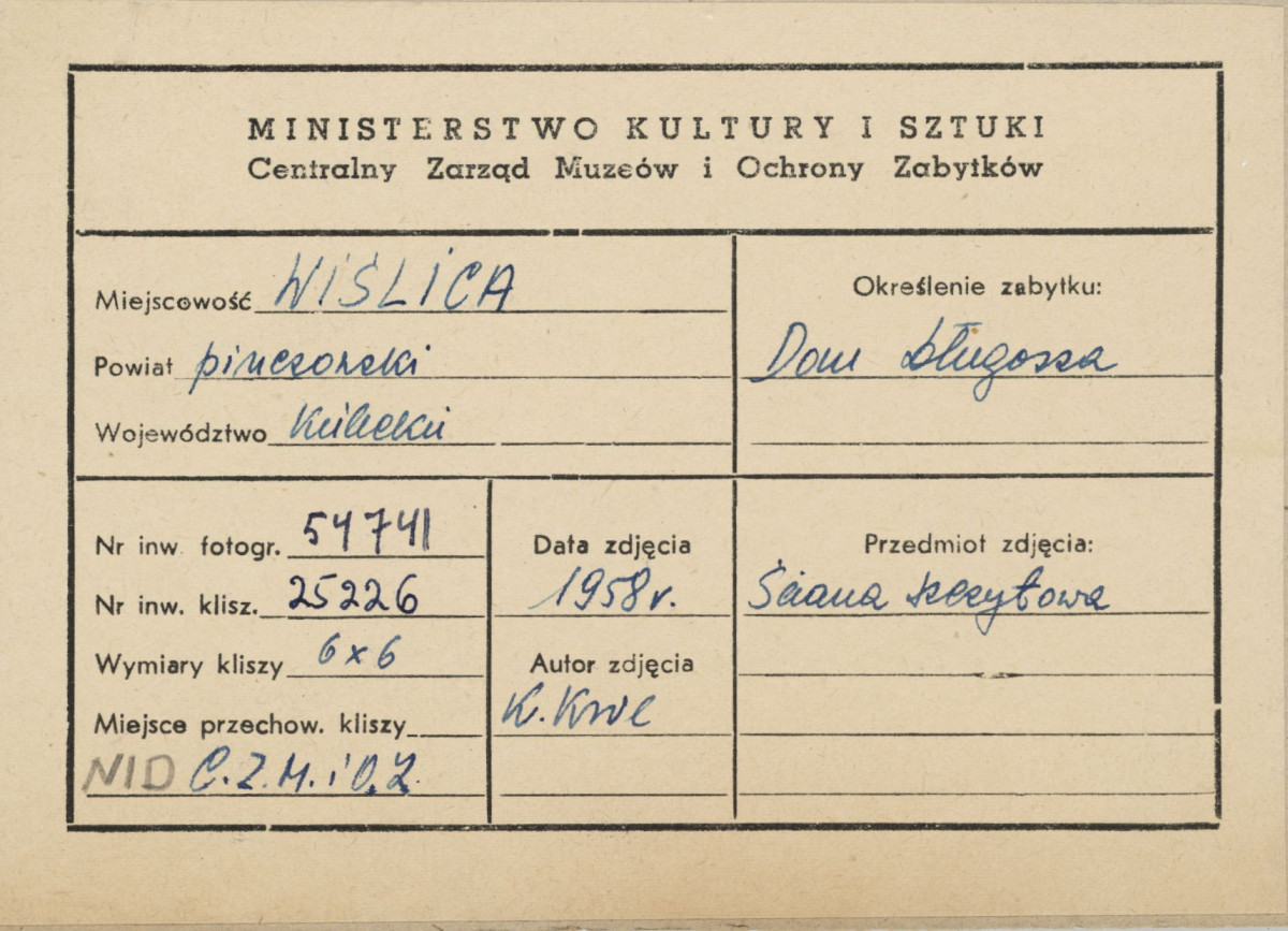 Dom Długosza - widok elewacji zach. od strony płn. - zach. - metryczka, skan 1