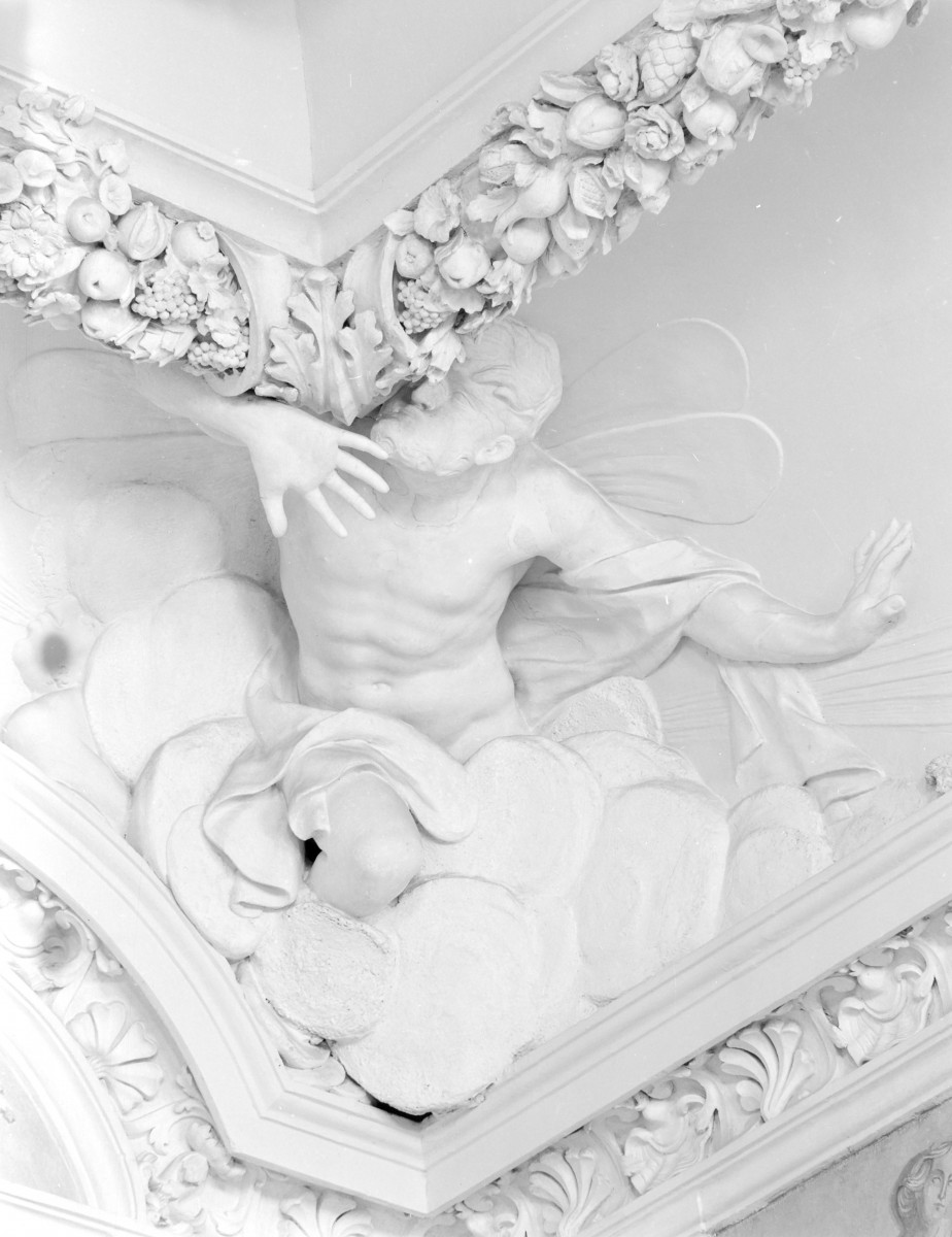 założenie pałacowo-ogrodowe - wnętrze: korpus główny, wielka sień, faseta - fragment, skan 1