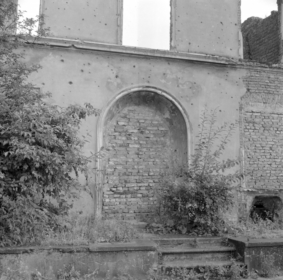 kamienica, ul. Linki - fragment ruin, portal w okolicy domu nr 35, skan 1