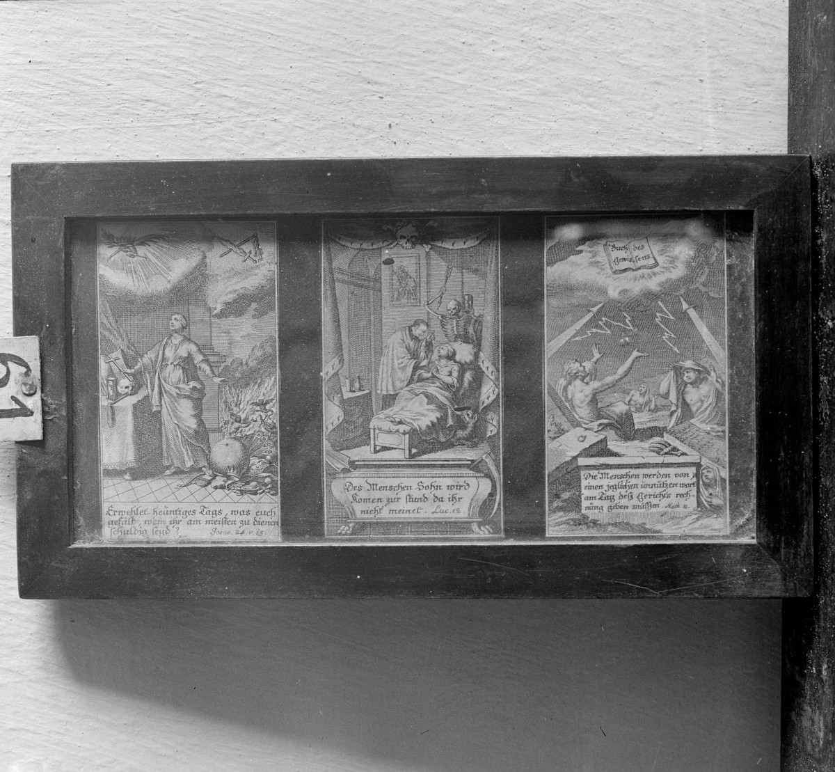 klasztor ss. Mniszek Benedyktynek - zbiory - oprawne miedzioryty o tematyce Apokalipsy z XVIII wieku, skan 1