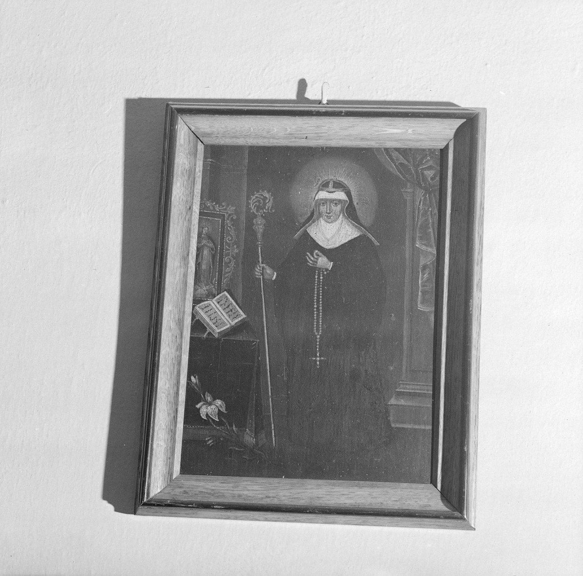 klasztor ss. Mniszek Benedyktynek - zbiory - obraz św. Scholastyka z XVII / XVIII w., skan 1