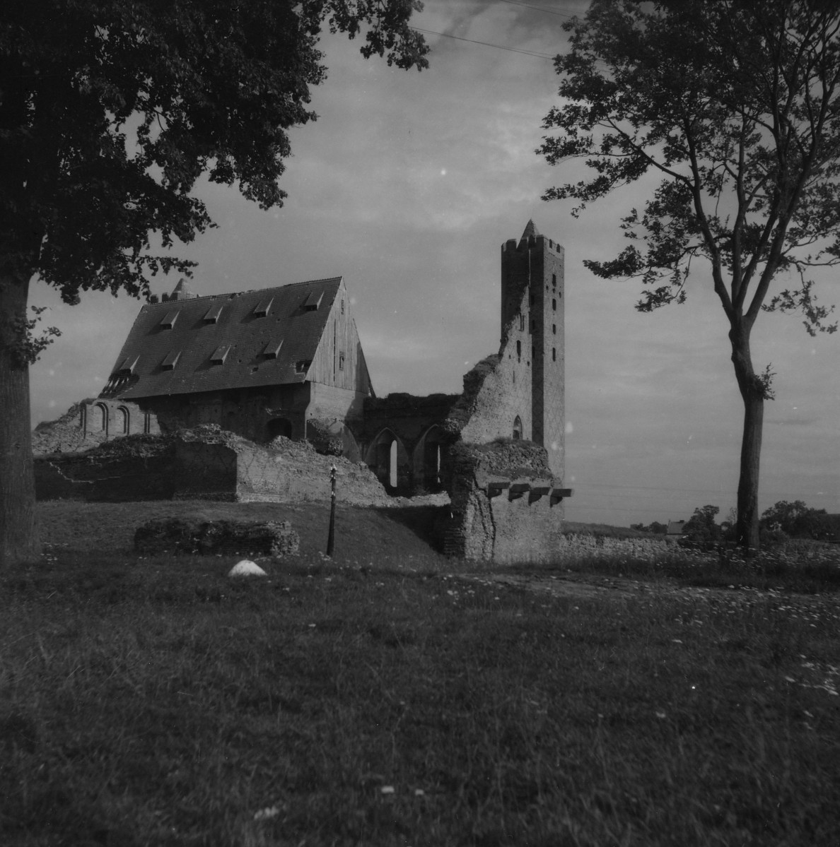 zamek - elewacja od północnego-zachodu (zdjęcie archiw.), skan 1