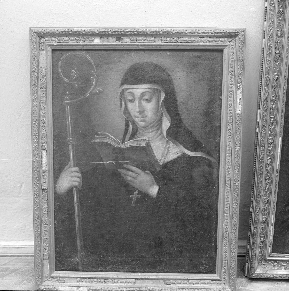 klasztor ss. Mniszek Benedyktynek - zbiory - obraz św. Scholastyki z XVIII w., skan 1