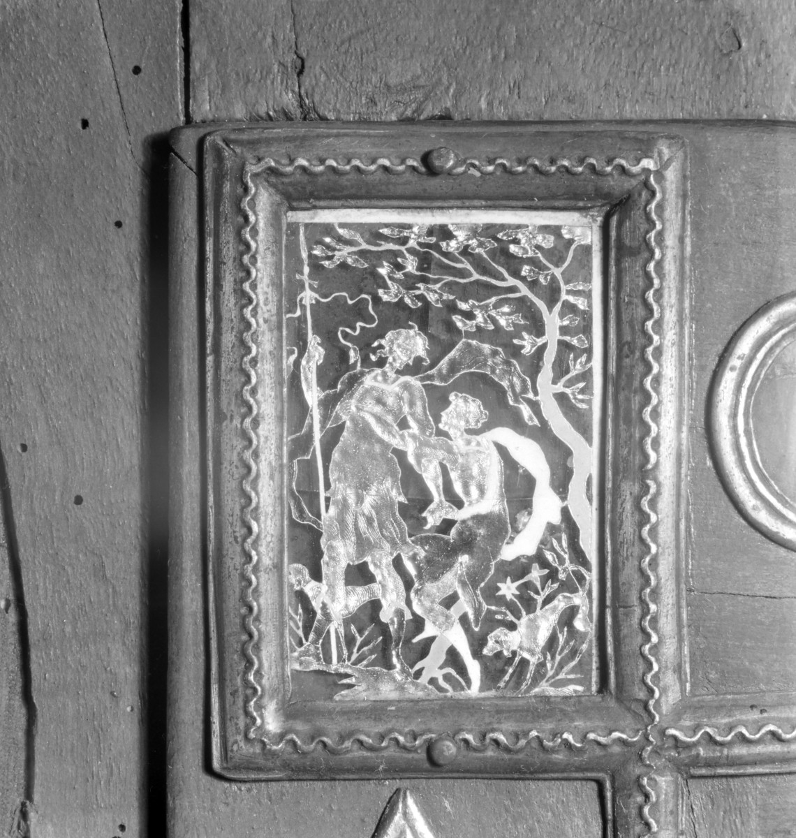 Kościół św. Józefa Oblubieńca i św. Antoniego z Padwy - tabernakulum z ok. 1740. Detale zdobienia., skan 1