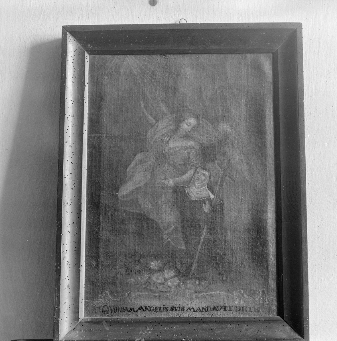klasztor ss. Mniszek Benedyktynek - zbiory - obraz zakonnicy Aniołem Stróżem z XVIII wieku, skan 1
