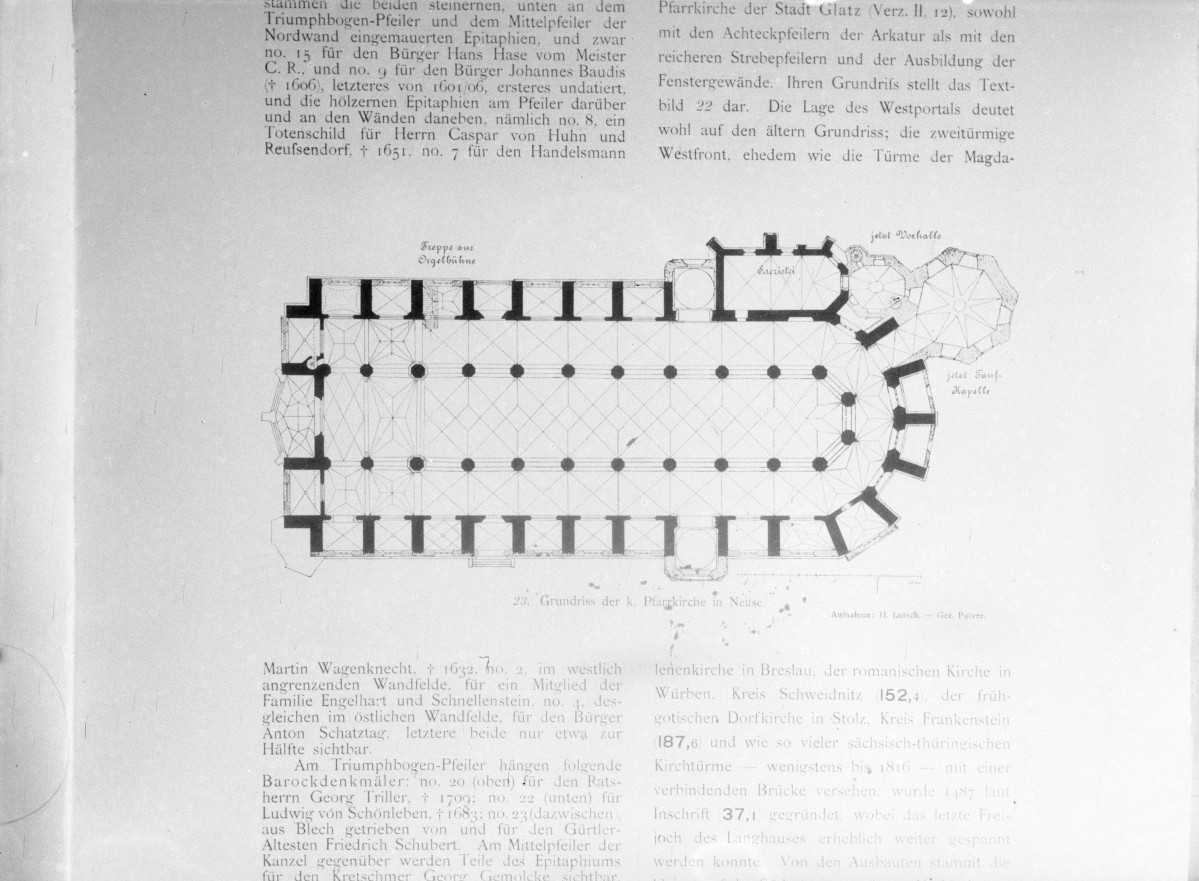 kościół pw. św. Jakuba Apostoła i św. Agnieszki, Dziewicy i Męczennicy - plan kościoła, skan 1