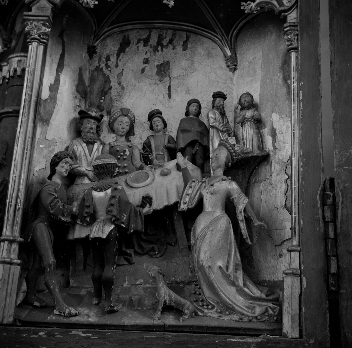 kościół pw. św. Najświętszej Marii Panny, św. Jana Chrzciciela i św. Faustyna z Brescii biskupa - wnętrze - prezbiterium - ołtarz główny - fragment, skan 1