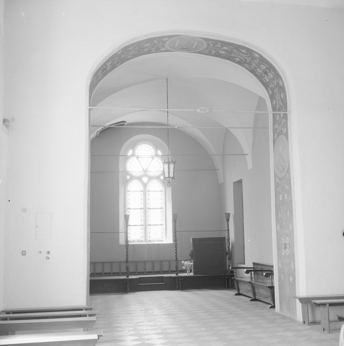 Brama Grudziądzka - tzw. "kaplica Na Bramce", polichromia, skan 1