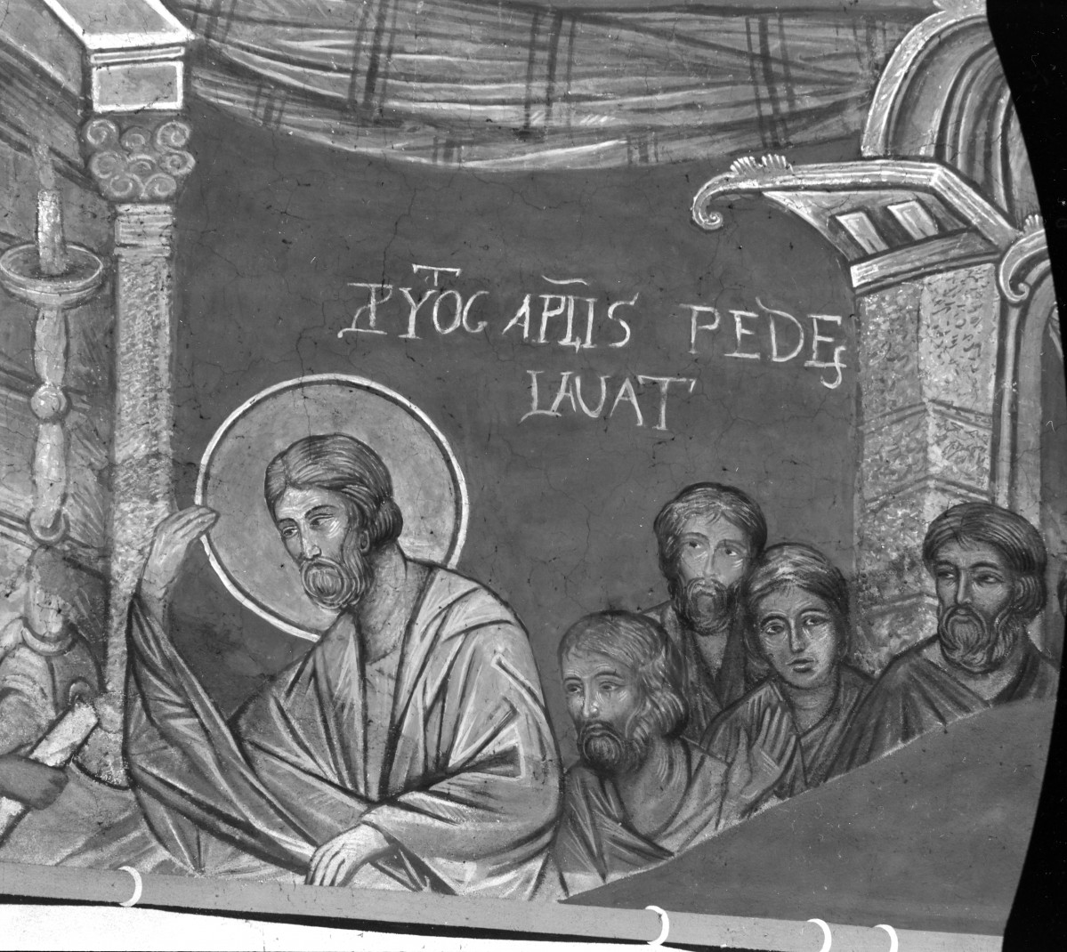 kościół katedralny pw. Narodzenia Najświętszej Marii Panny - wnętrze: fragment polichromii prezbiterium, skan 1