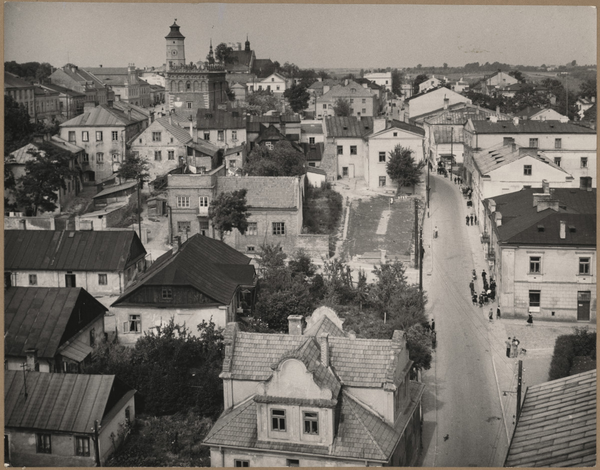 Fragment panoramy miasta, widok z dzwonnicy Katedry w kierunku płn. , skan 1
