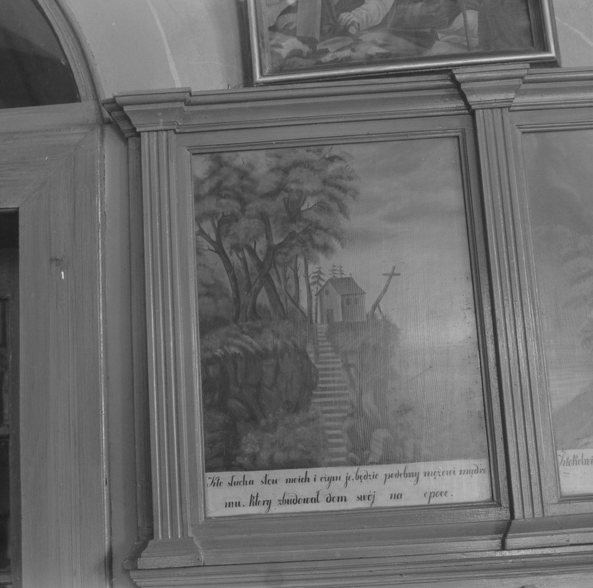 klasztor ss. Mniszek Benedyktynek - kościół pw. Najświętszej Maryi Panny i św. Wojciecha - wnętrze - obraz w zapleczu stall, skan 1