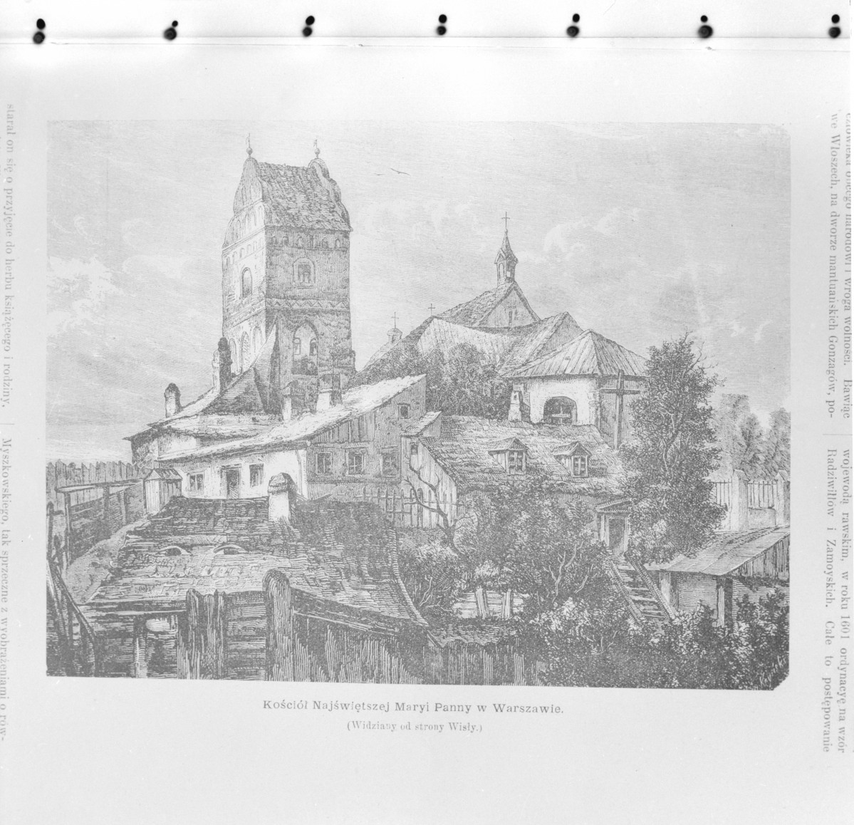 kościół N.M.P - szkic w książce, skan 1