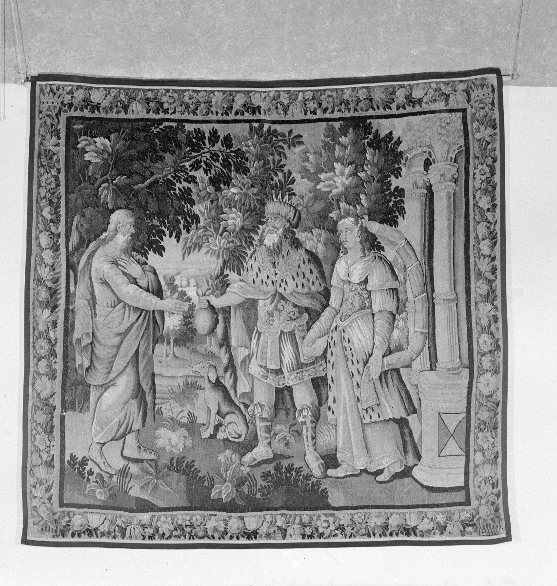 Muzeum Narodowe - Tapiseria "Abimelech zwracający Sarę Abrahamowi". 2 połowa XVII wieku., skan 1