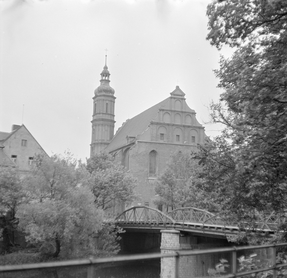 klasztor franciszkanów - kościół pw. Świętej Trójcy - elewacja północno - zachodnia, skan 1