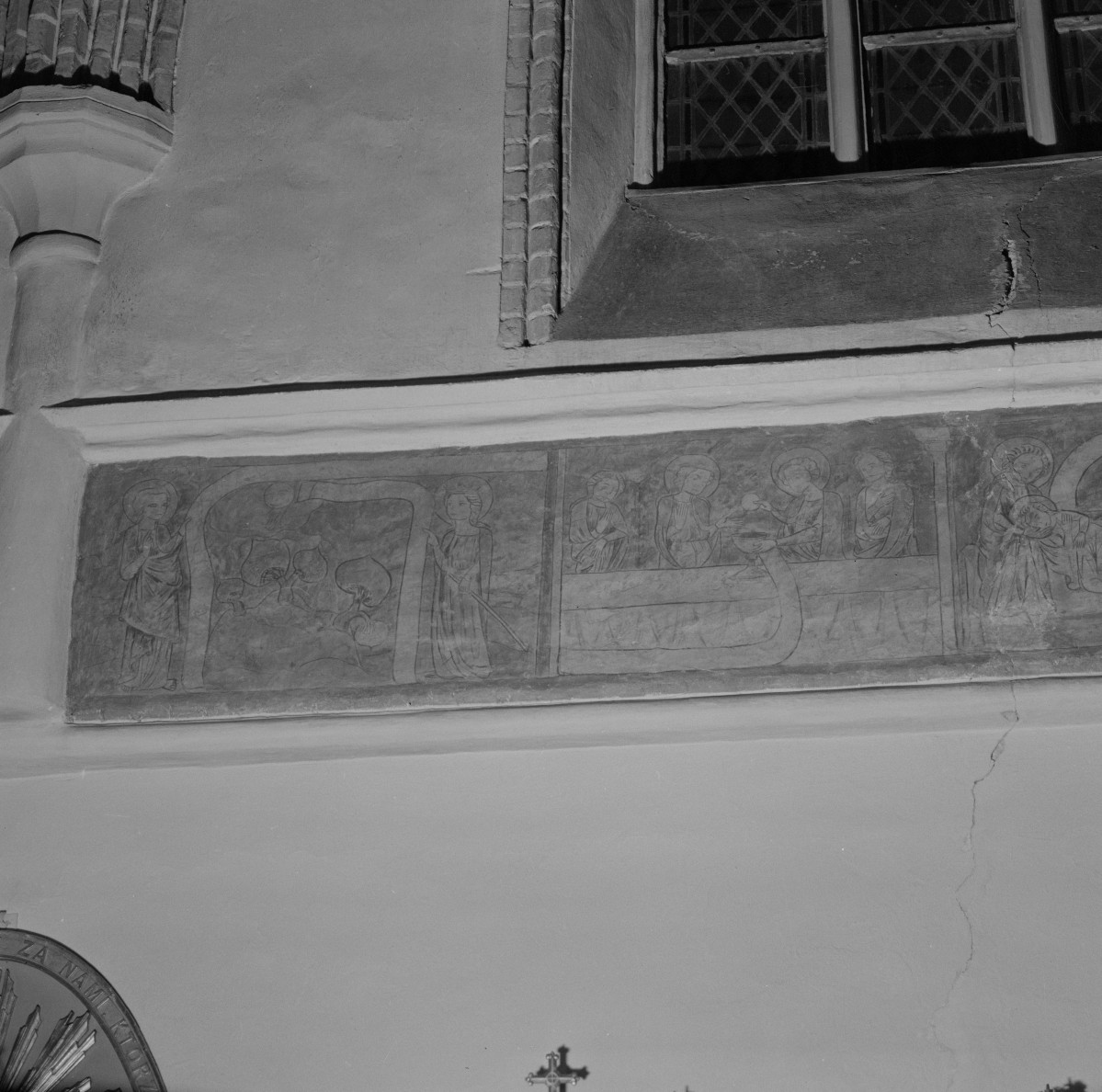 klasztor ss. Miłosierdzia /d.Cysterek oraz Benedyktynek/ - kościół pw. św. Jana Chrzciciela i św. Jana Ewangelisty - wnętrze - fryz - fragment, skan 1