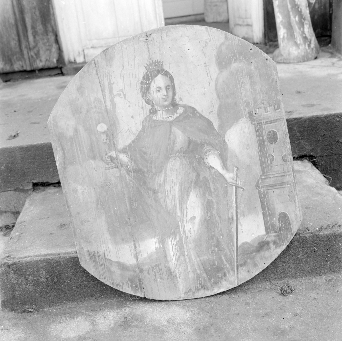 kościół pw. św. Mikołaja - Plebania - zbiory - obraz św. Barbara, skan 1