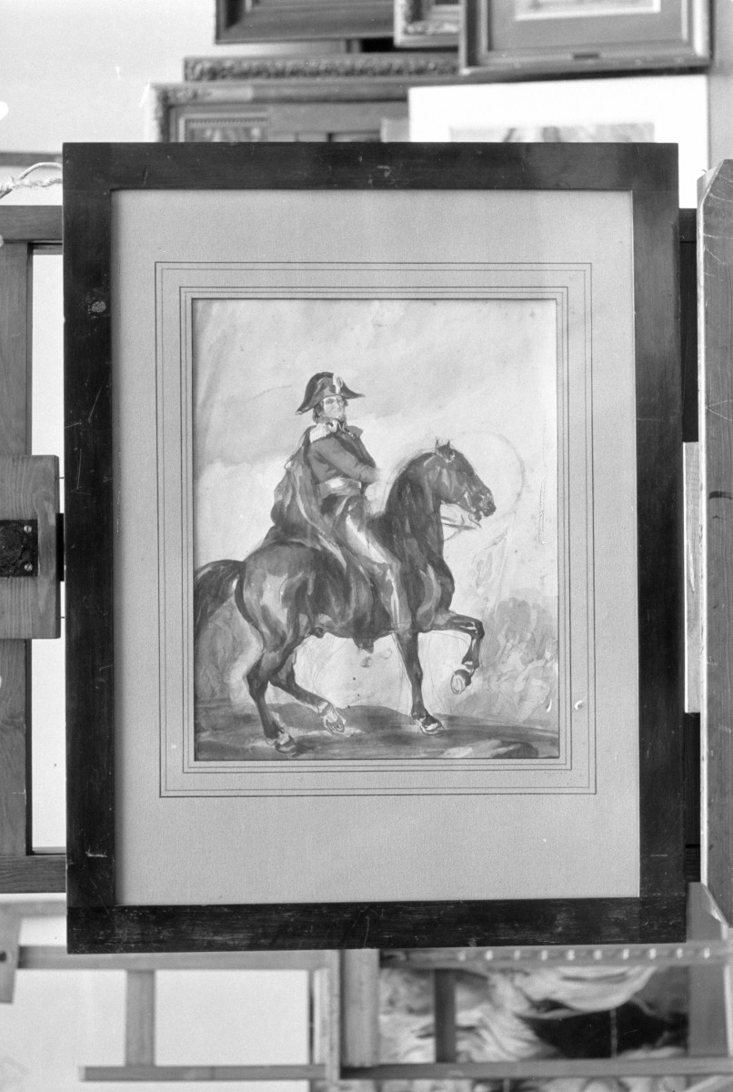 Muzeum Narodowe w Warszawie, Michałowski Piotr "Oficer napoleoński", akwarela 448x352 mm, skan 1