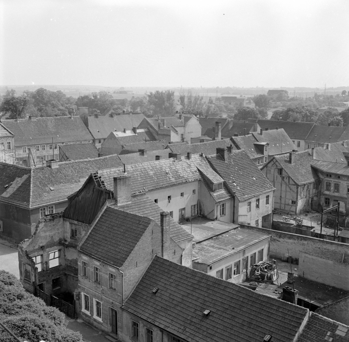 panorama miasta z wieży kościoła parafialnego, skan 1