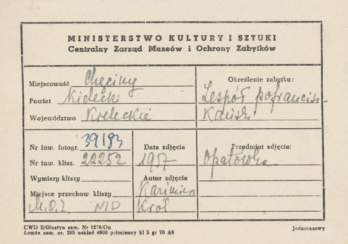 Zespół klasztorny Franciszkanów - widok zabudowań - metryczka, skan 1