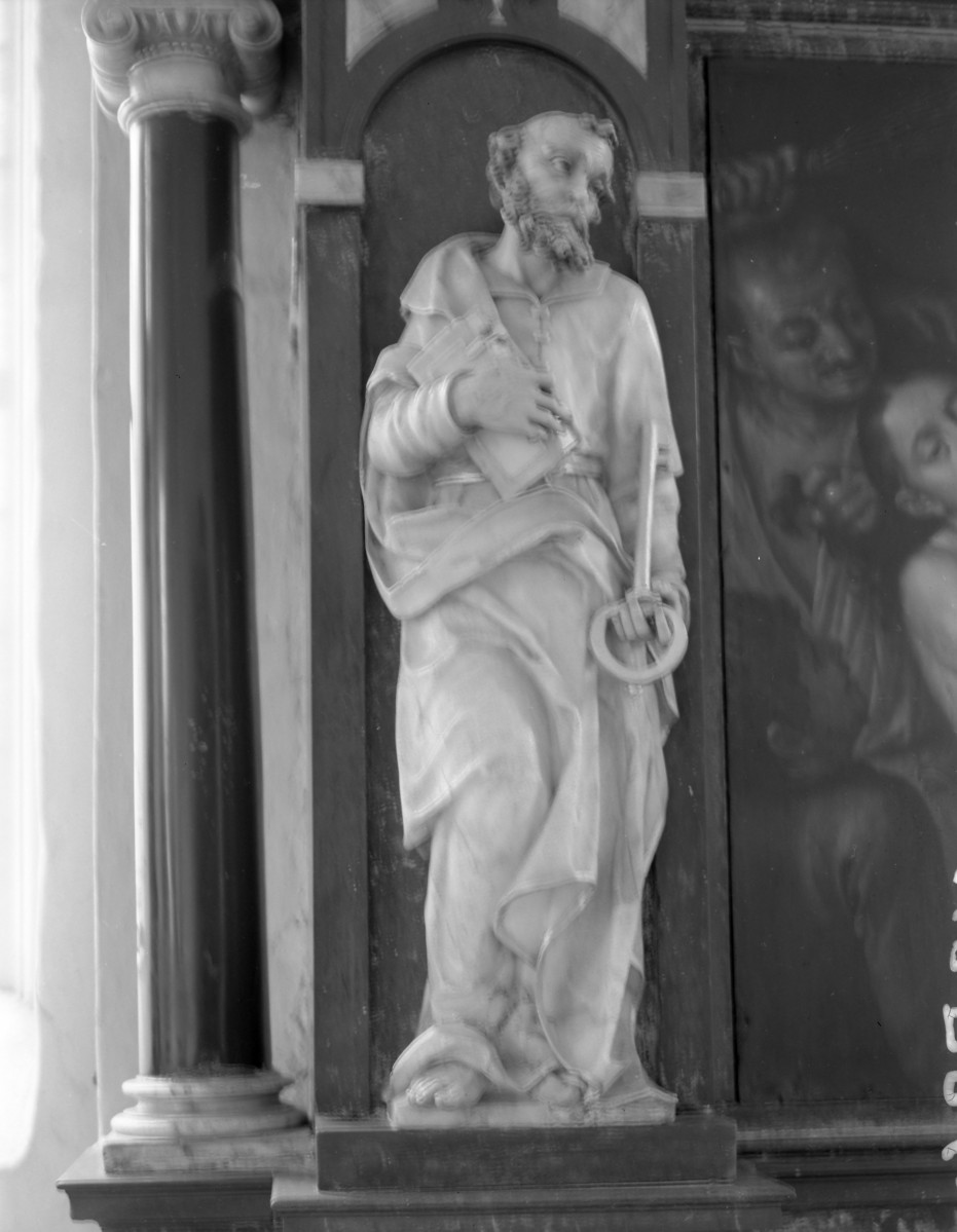 kościół M.B. Królowej - ołtarz boczny "Św. Piotra i Pawła", fragment, skan 1