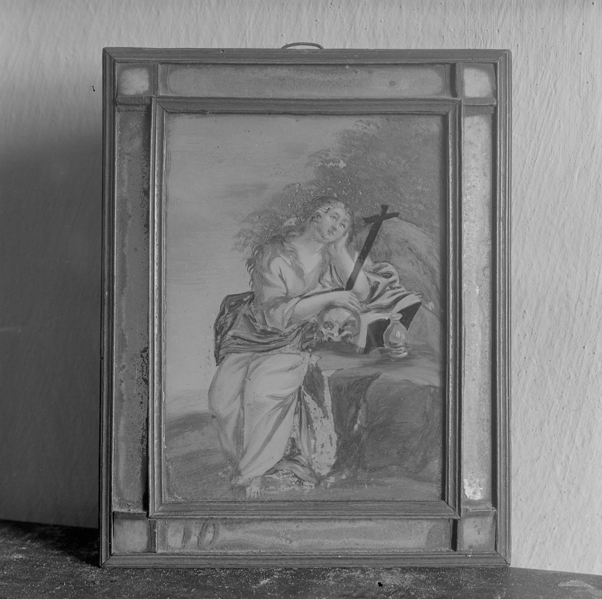 klasztor ss. Mniszek Benedyktynek - zbiory - obraz św. Marii Magdaleny /na szkle/ z XVIII w., skan 1