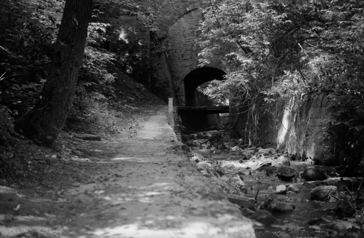 park miejski - most gotycki - fragment, skan 1