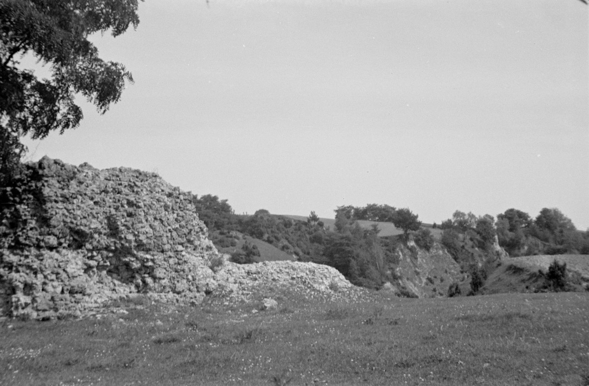 fragment ruin zamku, widok ogólny, skan 1