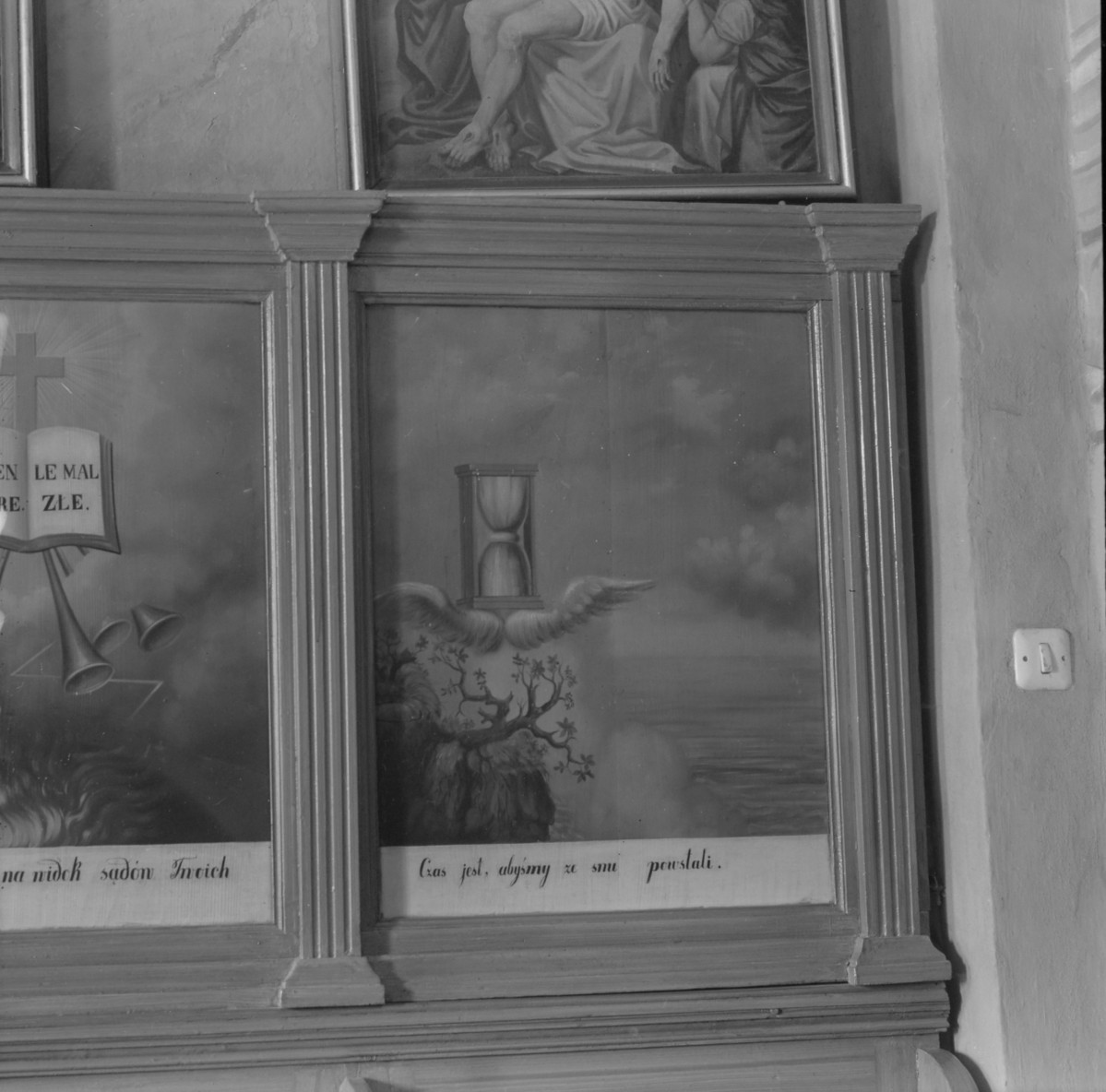 klasztor ss. Mniszek Benedyktynek - kościół pw. Najświętszej Maryi Panny i św. Wojciecha - wnętrze - obraz w zapleczu stall, skan 1