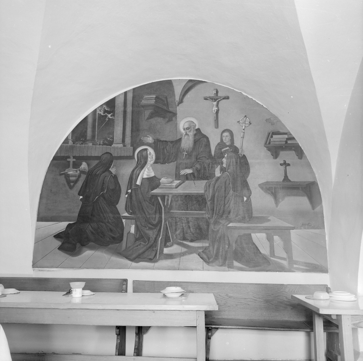 klasztor ss. Benedyktynek - obraz śś Benedykta i Scholastyki, skan 1