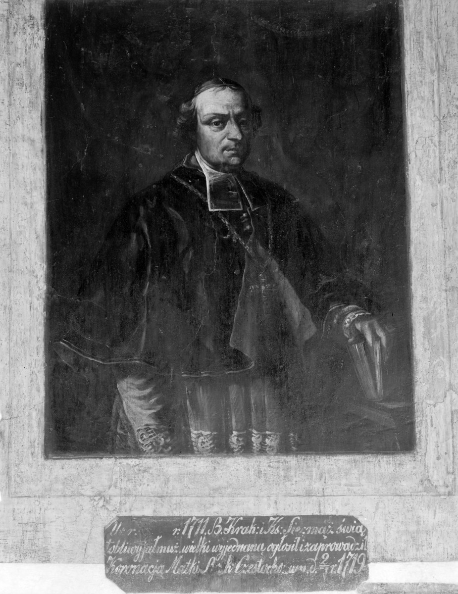 pałac Biskupów Krakowskich - Izba Stołowa Górna /sala portretowa/ /I p./ - ściana północna - portret biskupa /?/, skan 1
