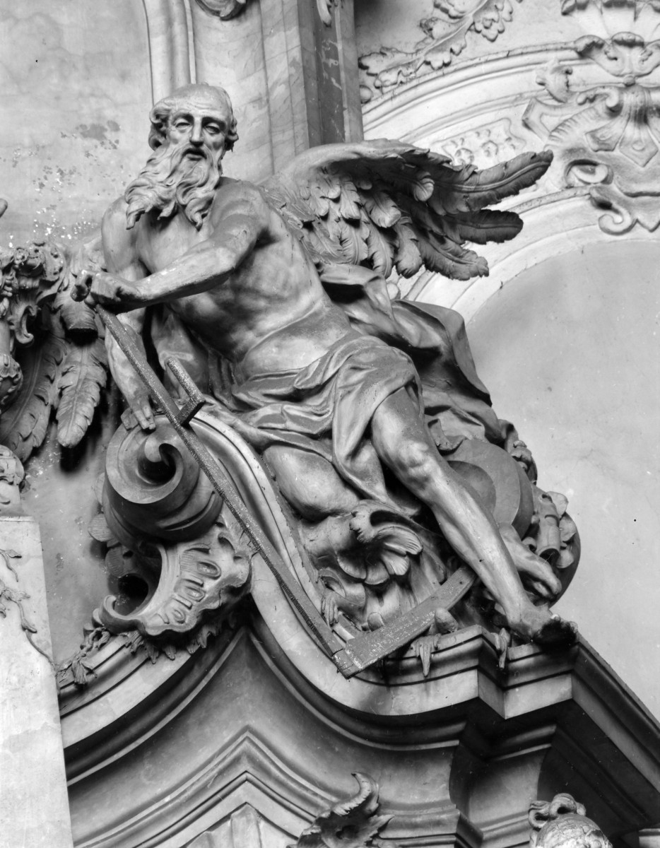 kościół klasztorny augustianów eremitów, ob. parafialny pw. św.św. Wacława, Doroty i Stanisława - wnętrze: nagrobek G. Spaetgena, fragment, skan 1