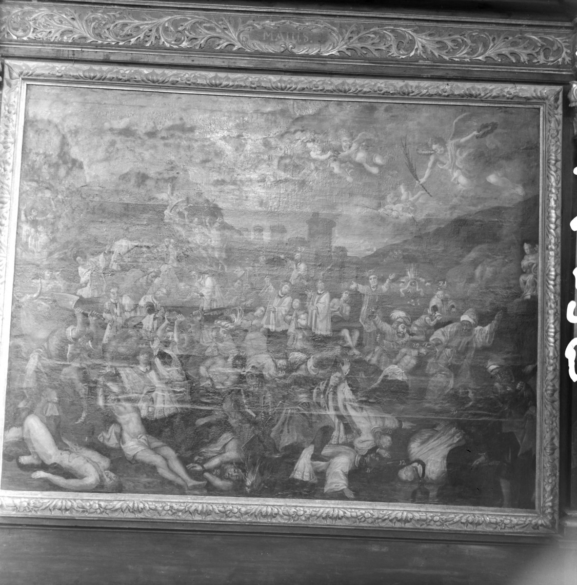 kościół katedralny pw. Narodzenia Najświętszej Marii Panny - wnętrze: obraz "Męczenników 12 miesięcy", skan 1