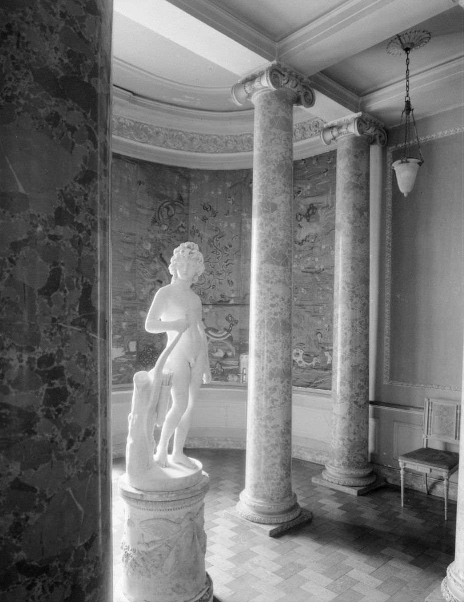zamek magnacki Lubomirskich i Potockich - wnętrze - piętro I - Sala Kolumnowa - fragment, skan 1