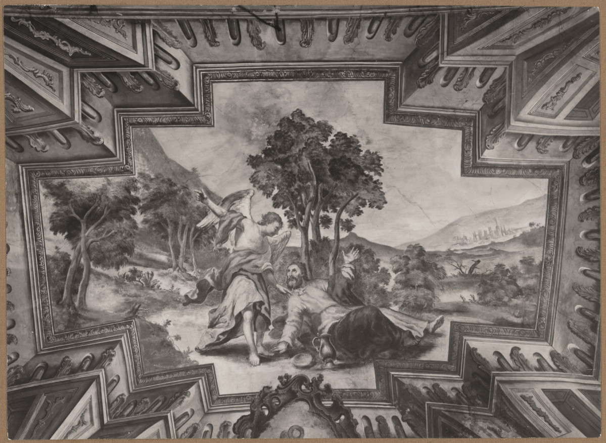  Katedra - wnętrze, fragment malowidła ściennego na sklepieniu kaplicy mansjonarzy , skan 1