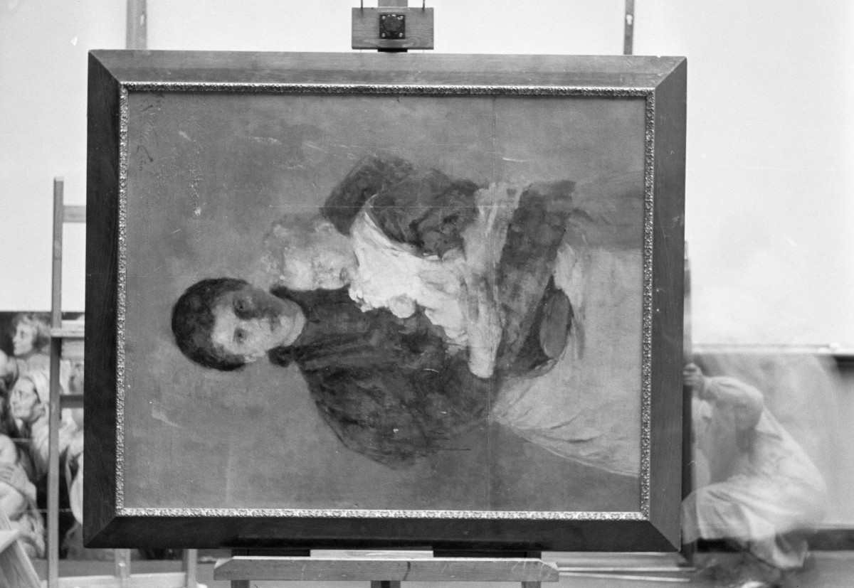 Muzeum Narodowe, obraz Boznańska Olga - "Kobieta z dzieckiem", 980x790, skan 1