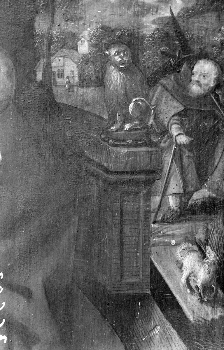kościół pw. Jana Chrzciciela - Sanktuarium Matki Bożej Grodowieckiej – Jutrzenki Nadziei - wnętrze - obraz Matka Boska z Dzieciątkiem - fragment, skan 1