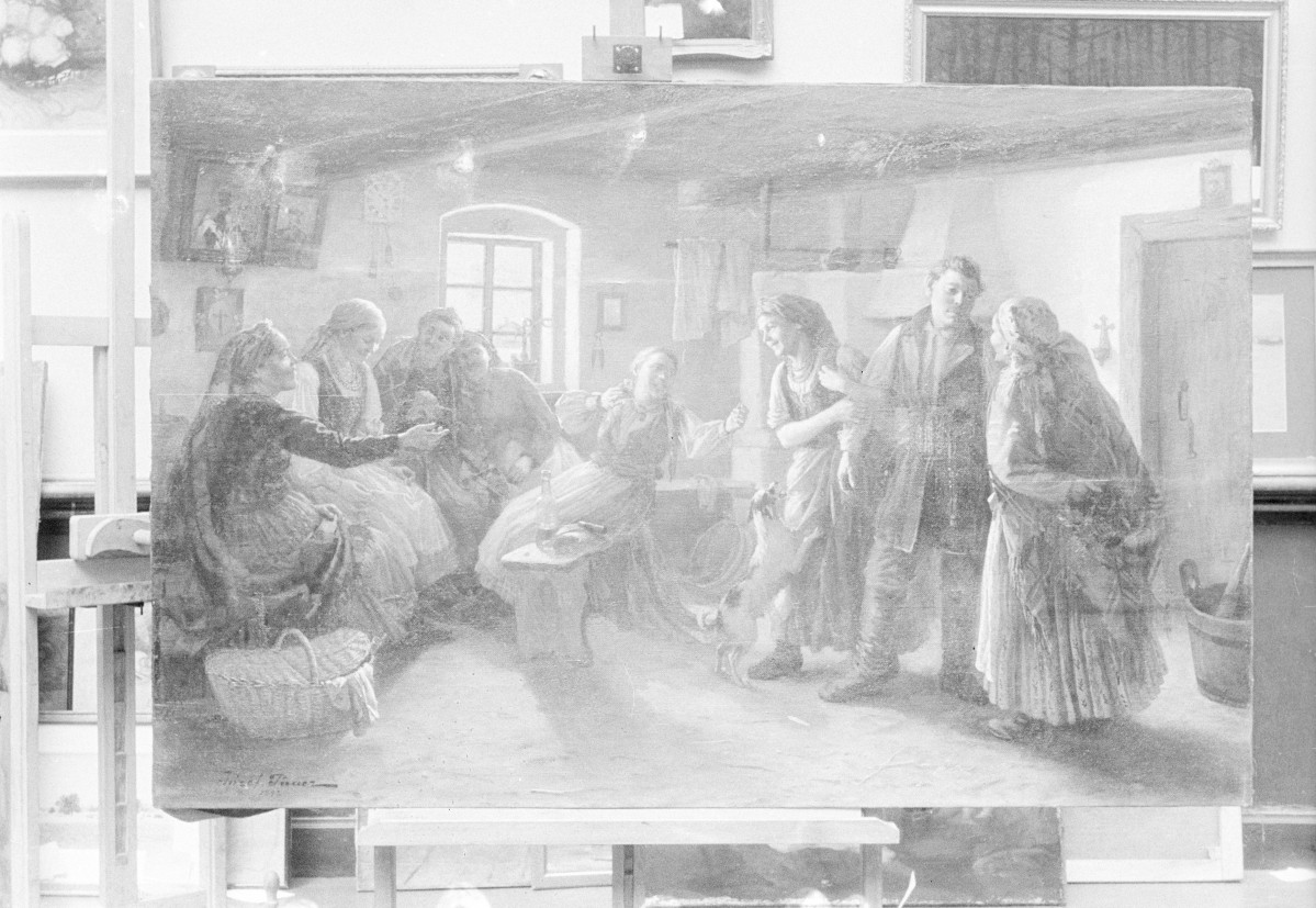 Józef Pnacz - Swaty, olej na płótnie, Muzeum Lubelskie w Lublinie (ob. Muzeum Narodowe w Lublinie), skan 1