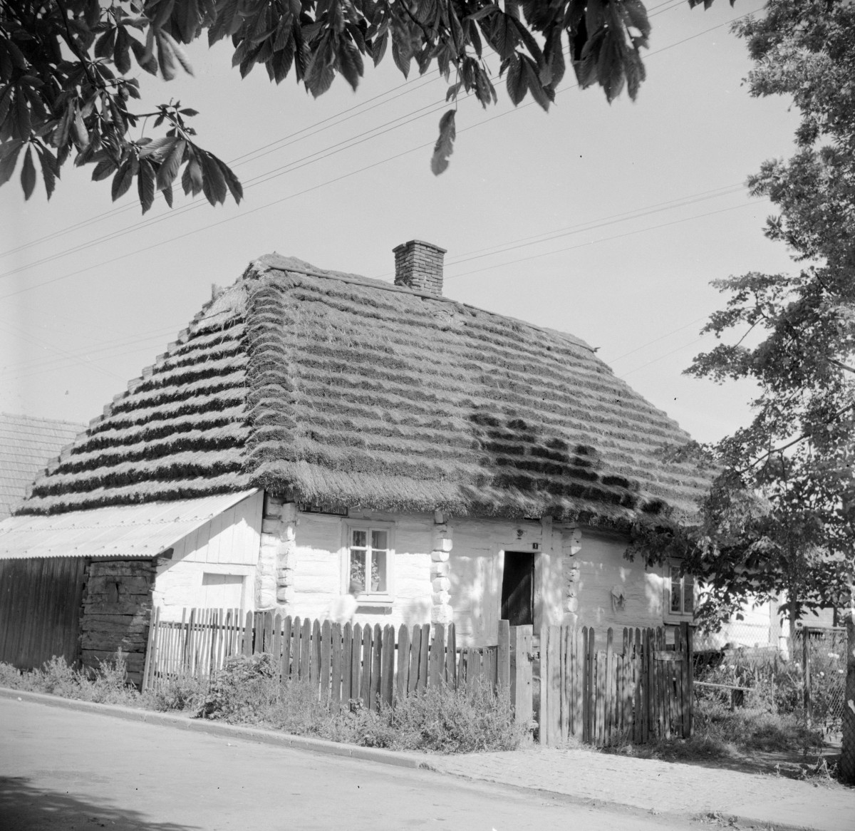 dom - zabudowa drewniana, strzecha, elewacja, skan 1