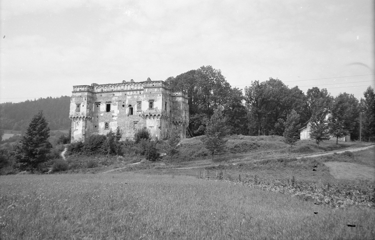 Dwór obronny Gładyszów - widok ogólny, skan 1