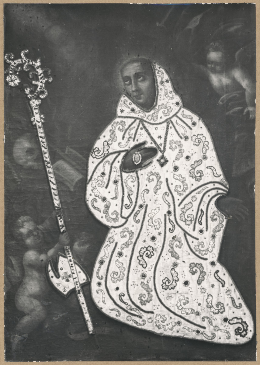 Zespół klasztorny ss. Benedyktynek - kościół, wnętrze, widok na obraz z prawego ołtarza bocznego , skan 1