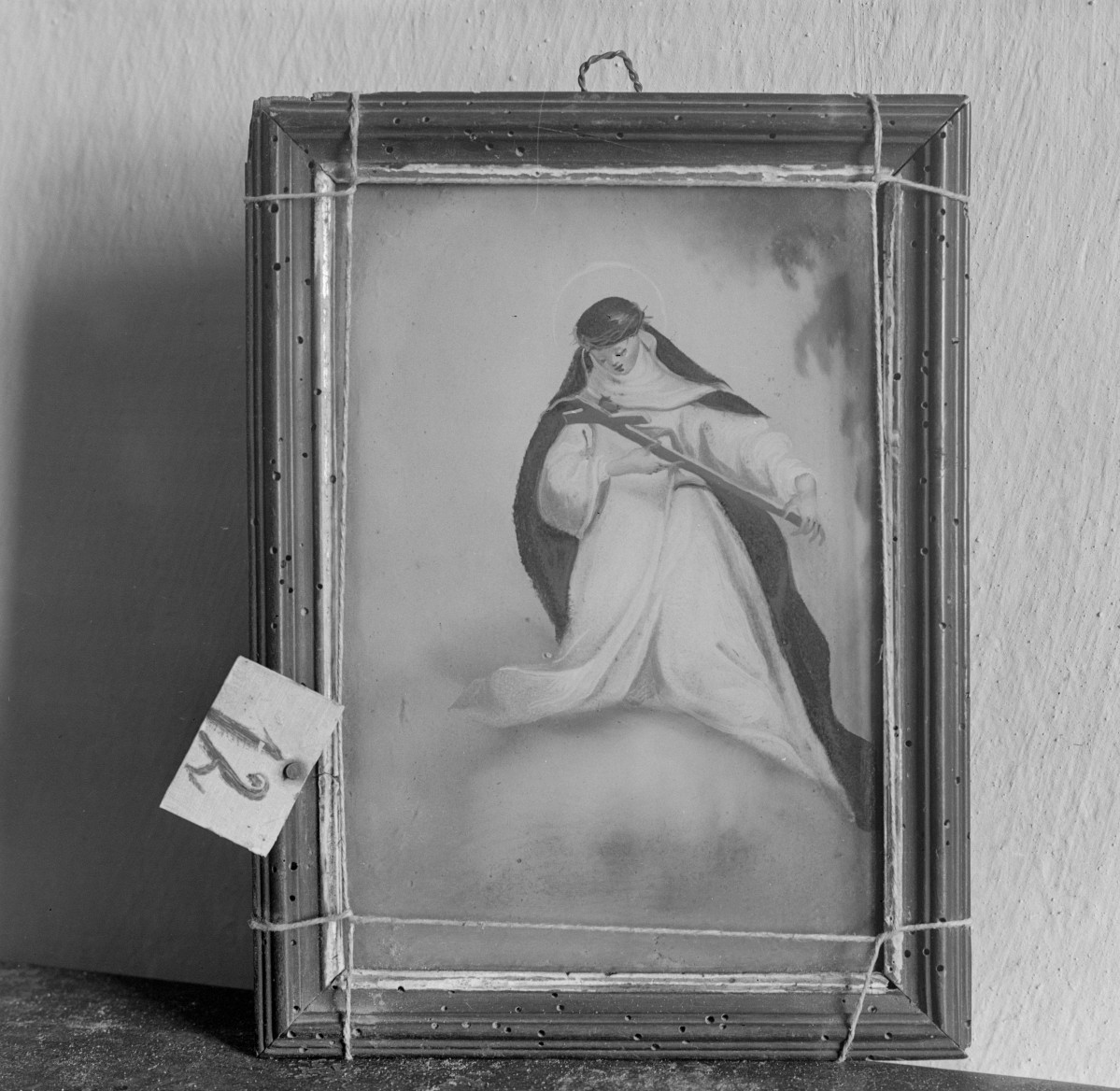 klasztor ss. Mniszek Benedyktynek - zbiory - obrazek na szkle św. Teresa z XVIII wieku, skan 1