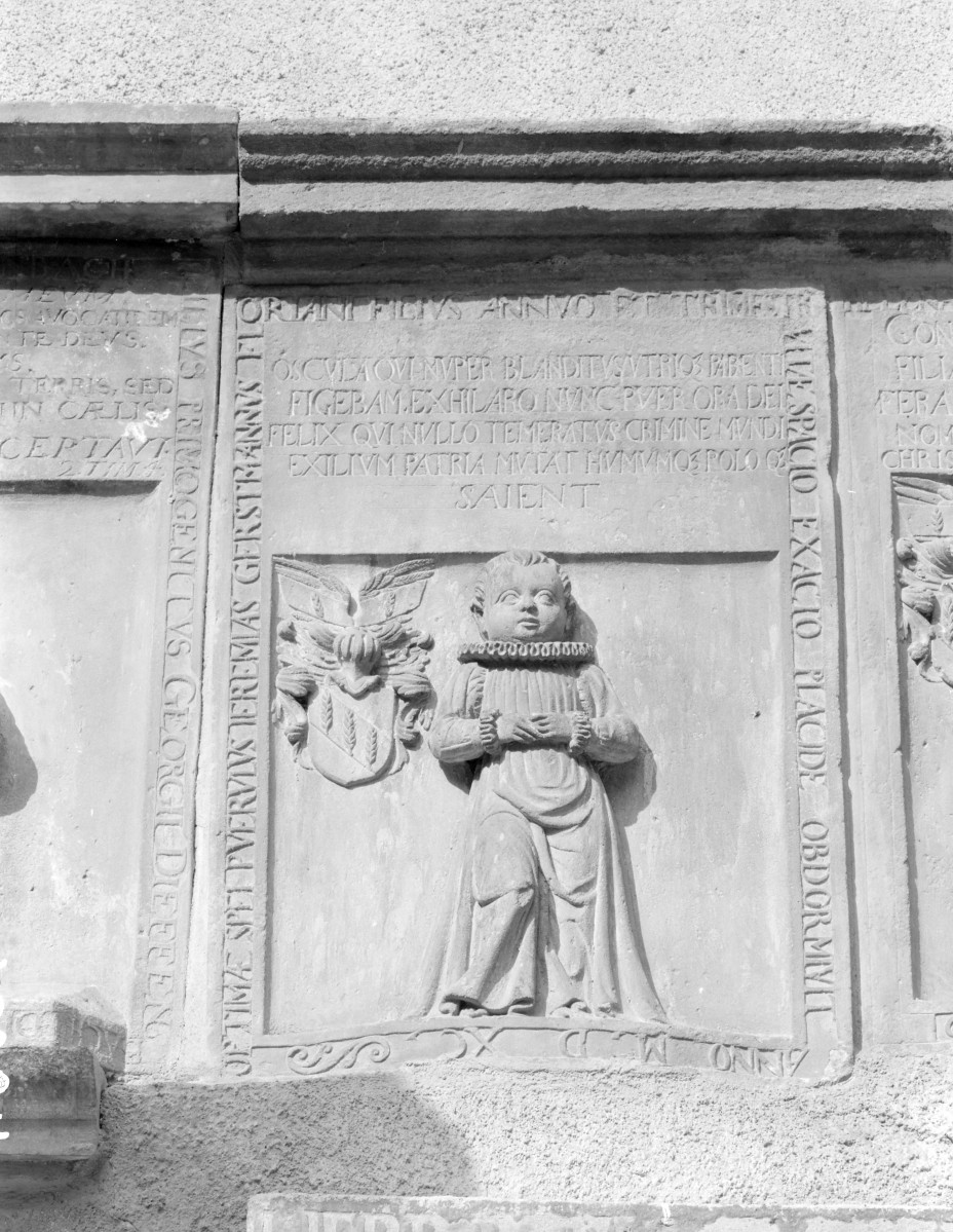 Kościół parafialny pw. Wniebowzięcia NMP i św. Mikołaja - epitafium Jeremiasza Gerstmanna z ok. 1590 roku., skan 1