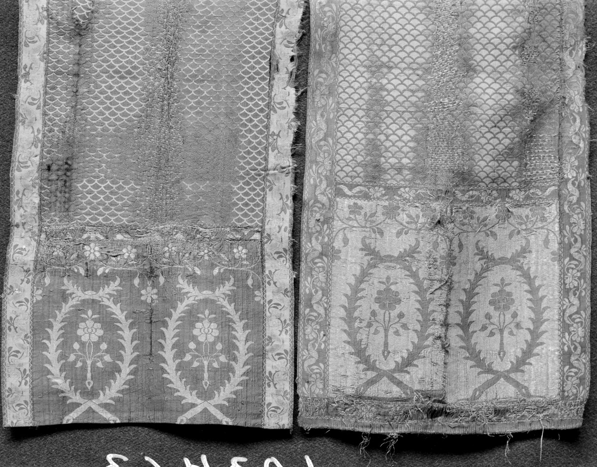 kościół pw. Wniebowzięcia Najświętszej Maryi Panny i św. Zygmunta - Muzeum Diecezjalne - zbiory - pas kontuszowy N 10 - fragment, skan 1