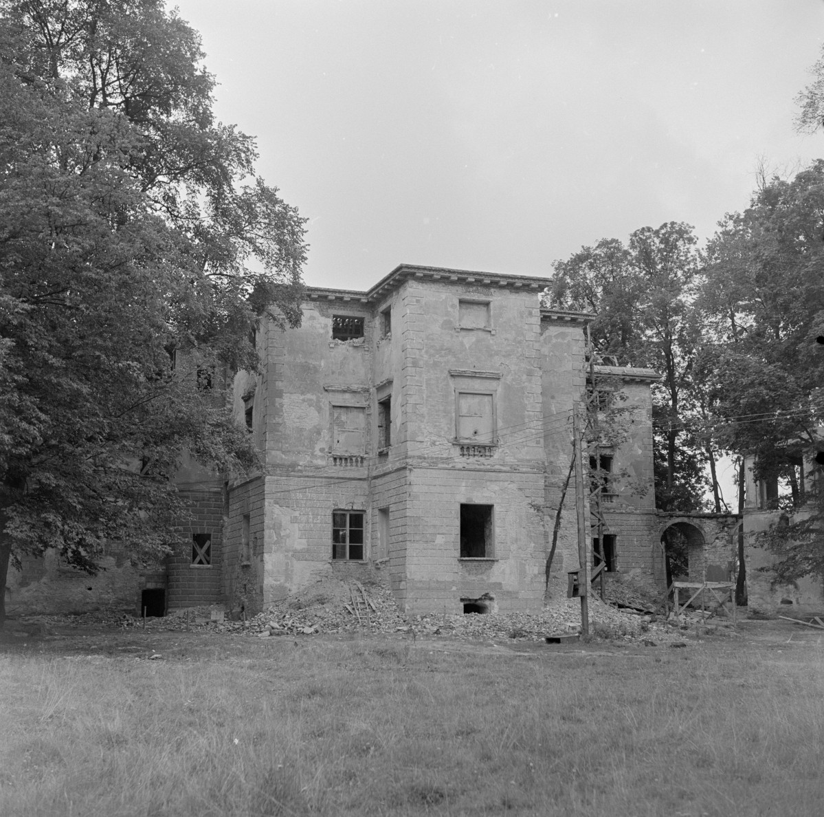 pałac - elewacja ogrodowa, skan 1
