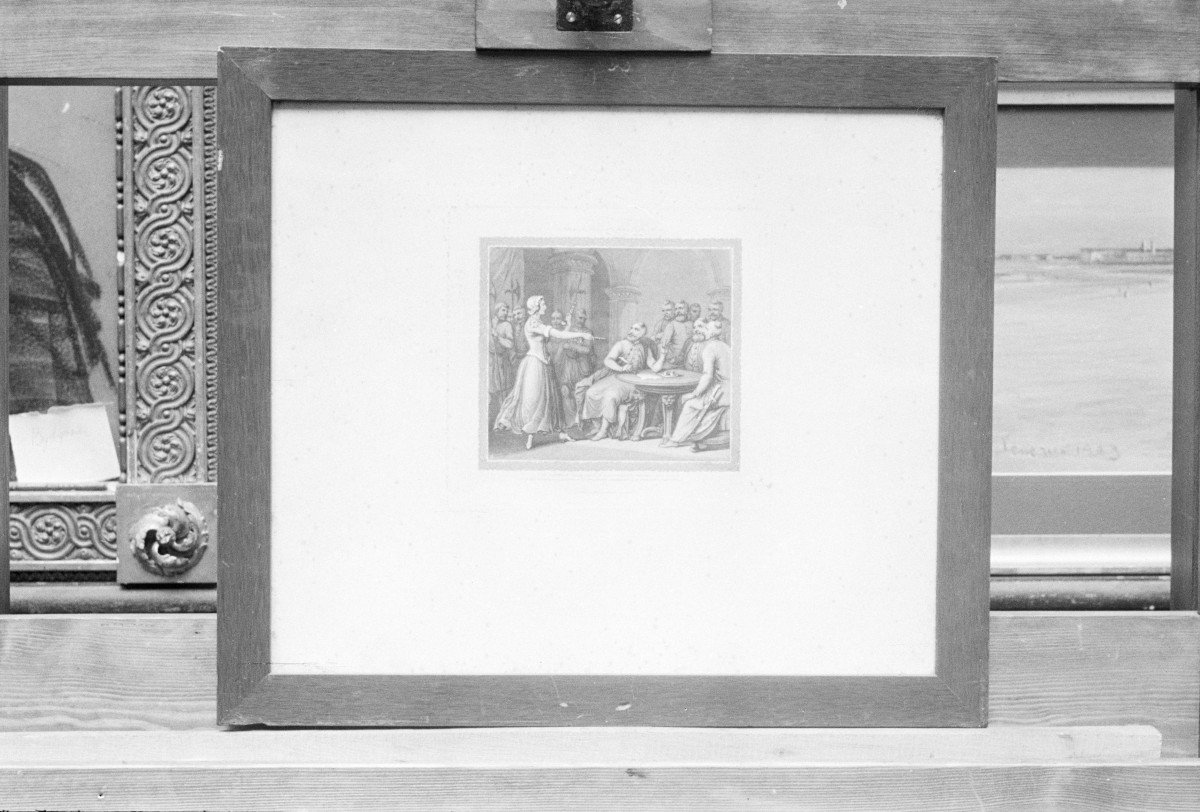 Muzeum Narodowe w Poznaniu, rycina  z Albumu Wileńskiego, Smuglewicz Franciszek "Obrona Trembowoli" 415x550, skan 1