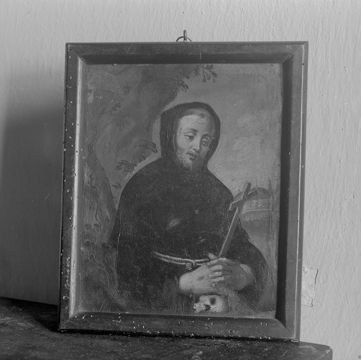 klasztor ss. Mniszek Benedyktynek - zbiory - obraz św. Franciszka /mal. na blasze/ z XVIII w., skan 1