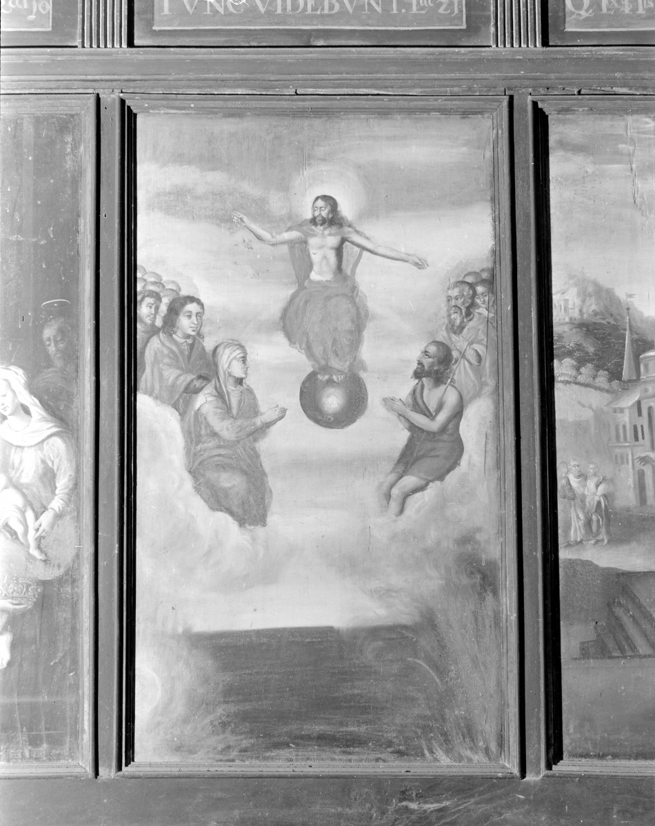 Bazylika katedralna Wniebowzięcia NMP - wnętrze: malowidło na odwrocie stalli w prezbiterium., skan 1